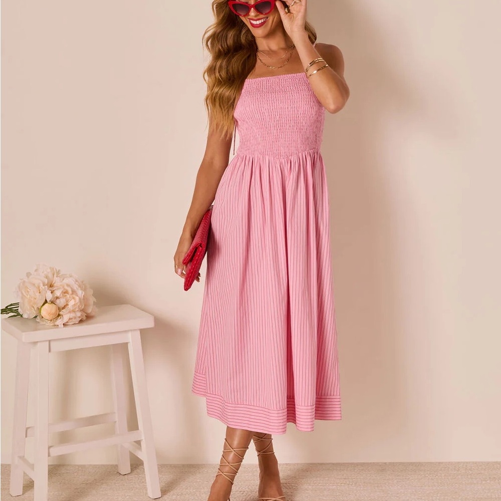 Vici Pink Midi Dress